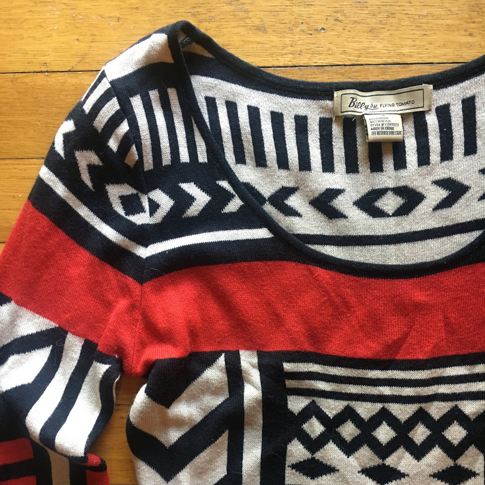 Aztec Pattern Sweater Dress - Picture 2 of 3